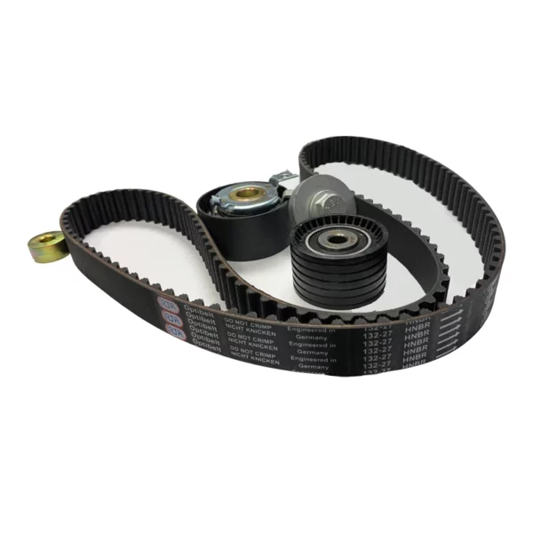 کیت تسمه تایمینگ 132 دندانه رنو تندر L90 با غلتک تسمه سفت کن وهرزگرد-موتور K4M (OPTIBELT اپتی بلت) ایساکو