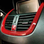 قاب تزئینی پنل دریچه قابل تنظیم میانی داشبورد قرمز اسپورت 207 - Image 2