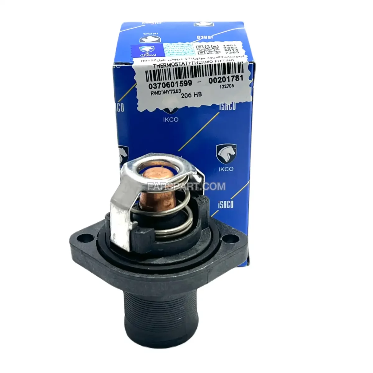 ترموستات 206 با پوسته (89درجه) درپوش طول 67mm (مصرف با 18603075) ایساکو - Image 1