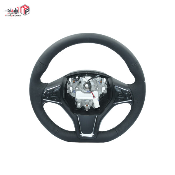 مجموعه غربیلک فرمان کوییک S212 با کلیدهای کنترلی و چرم مشکی