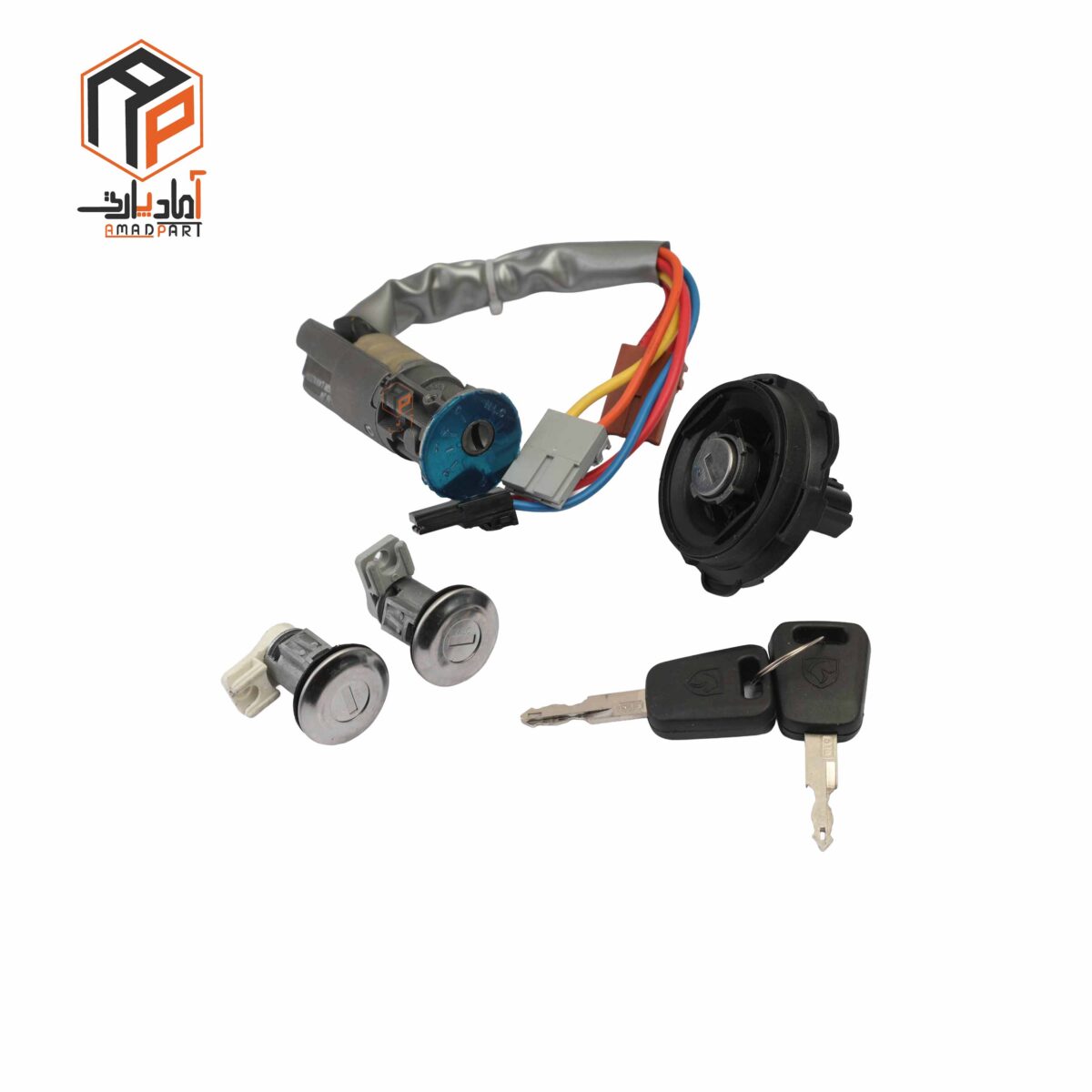ست کامل سوییچ استارت آریسان و قفل درب ها و درب باک (نصیری) آماتا- 2701003